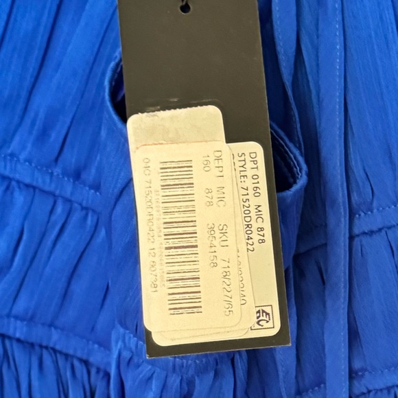 Gianni Bini cobalt blue Londyn Chiffon Dress NWT - Picture 3 of 6